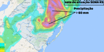 Aviso: temporais isolados entre hoje e amanhã no RS