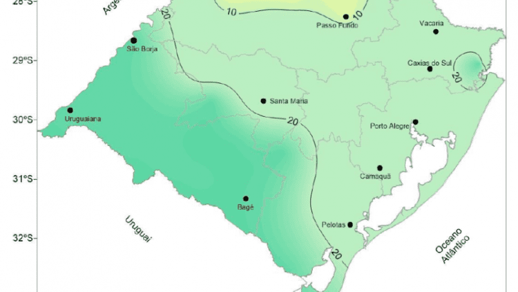 RS terá tempo seco e chuvas isoladas nesta semana