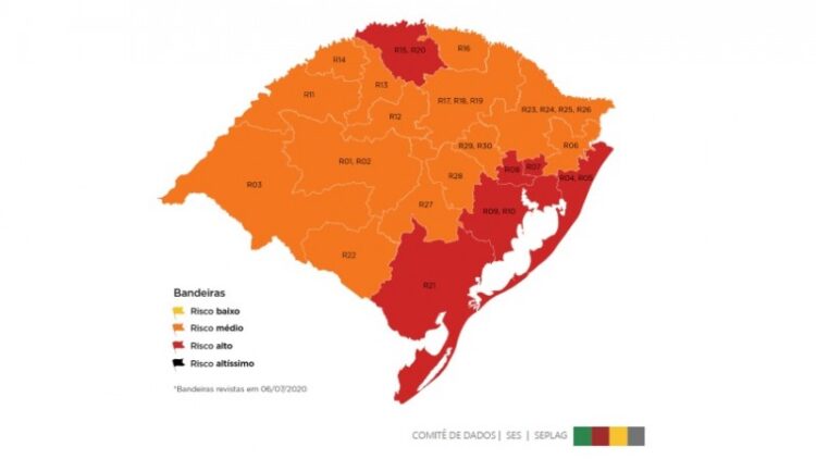 Lajeado e região permanecem na bandeira laranja entre 07 e 13/07