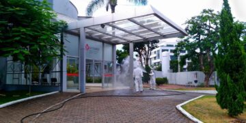 Encantado realiza sanitização de locais públicos