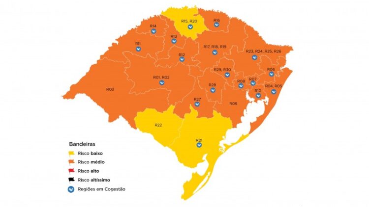 Após três meses, RS volta a ter bandeira amarela nesta 23ª rodada do Distanciamento Controlado