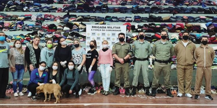 Brigada Militar de Taquari arrecada 10 mil agasalhos