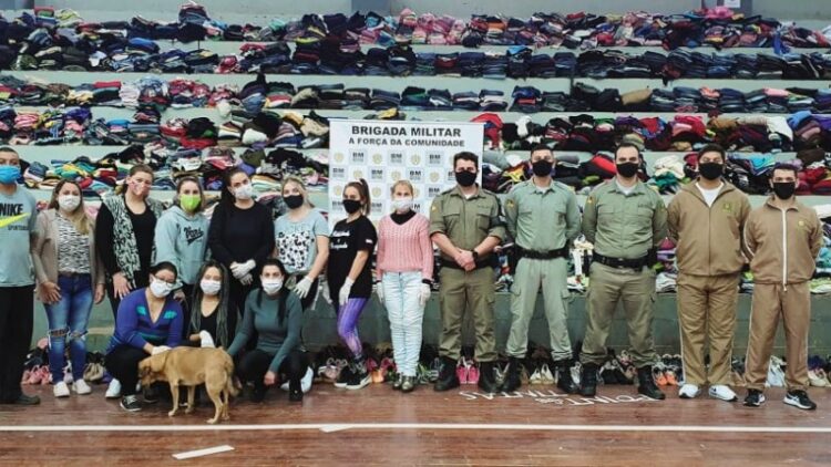 Brigada Militar de Taquari arrecada 10 mil agasalhos