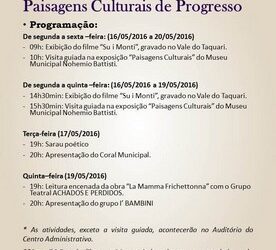 Museu Nohemio Battisti participa de exposição durante a Semana Nacional de Museus
