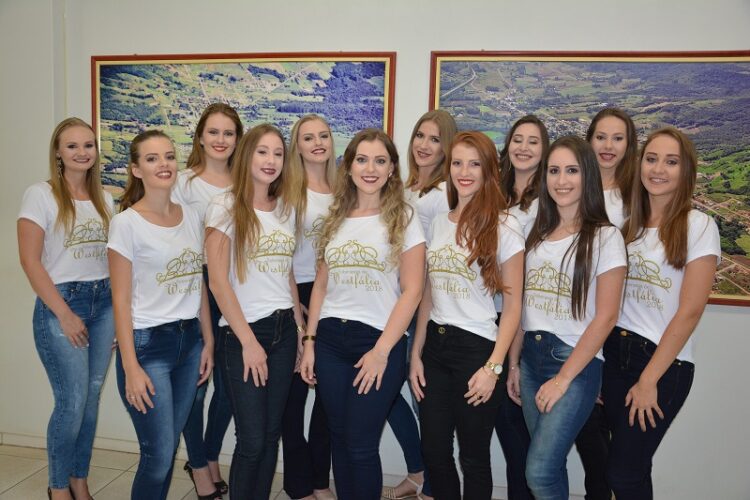 Candidatas a soberanas de Westfália realizam teste cultural