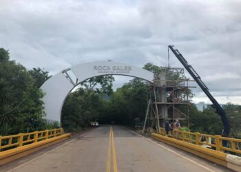Roca Sales: Novo pórtico começa a ser instalado