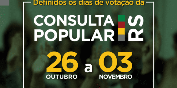 Votação da Consulta Popular será virtual e no final de outubro
