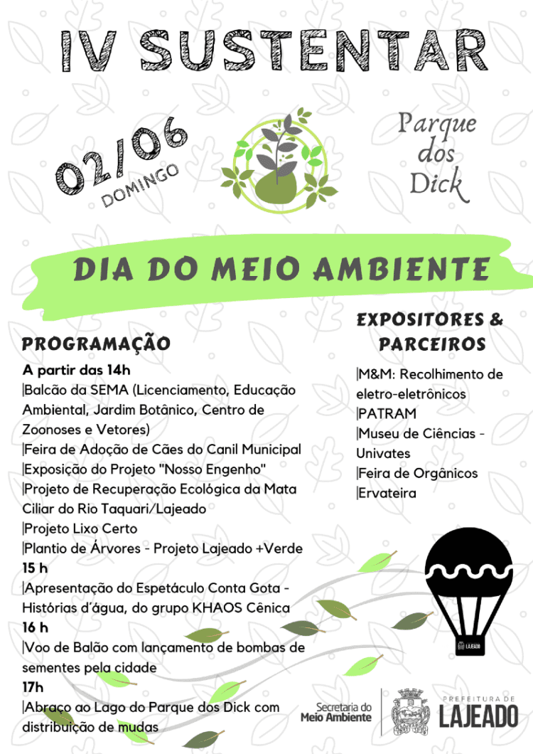 4º Sustentar celebra o meio ambiente no domingo em Lajeado
