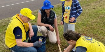 Prefeitura de Lajeado e Lions Club Lajeado Florestal plantam 100 mudas de árvores na Avenida Benjamin Constant
