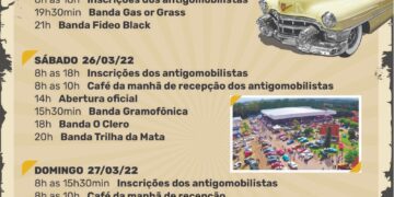 12° Encontro Nacional de Veículos Antigos ocorrerá dos dias 25 a 27 de março