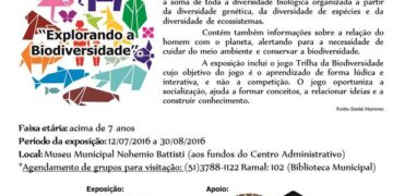Museu Municipal Nohemio Battisti recebe exposição “Explorando a Biodiversidade”
