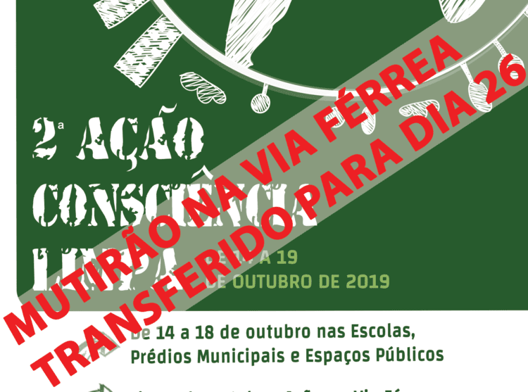 Ação Consciência Limpa: mutirão de recolhimento de resíduos é transferido para o dia 26
