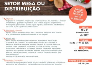 CIC e Sebrae oferecem curso de boas práticas para setores de mesa e distribuição