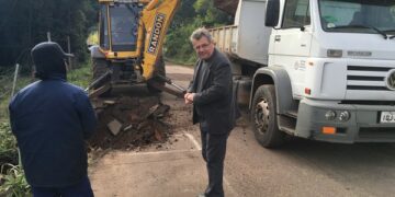 Westfália inicia o recapeamento do acesso à Paissandu