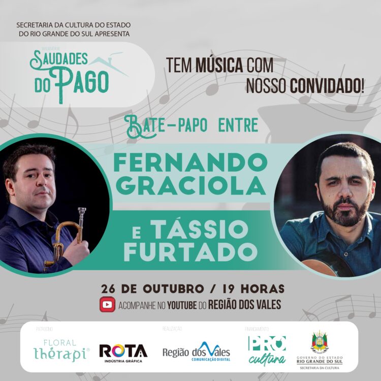 Terceiro episódio do Saudades do Pago traz o trompetista Tássio Furtado