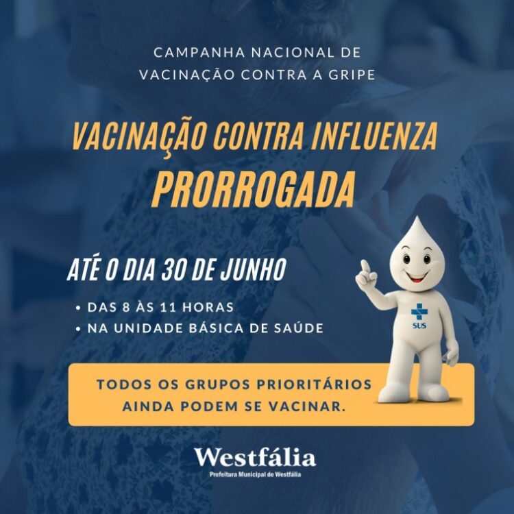 Campanha de Vacinação contra a Gripe vai até o fim deste mês