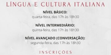 Abertas as inscrições para cursos gratuitos de língua e cultura italiana