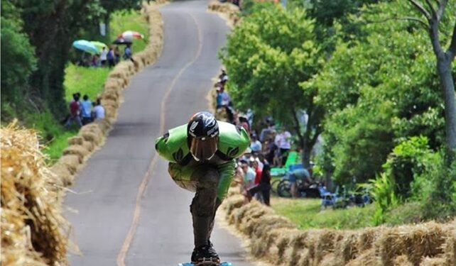Adrenalina do skate downhill retorna à ladeira da Linha Harmonia em maio