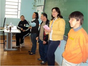 Escolas Frei Henrique de Coimbra (foto) e Estadual Santa Clara também foram visitadas (Foto: Divulgação)