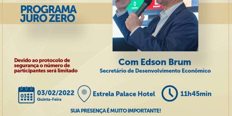 Reunião-almoço da Cacis terá palestra com secretário estadual de Desenvolvimento Econômico