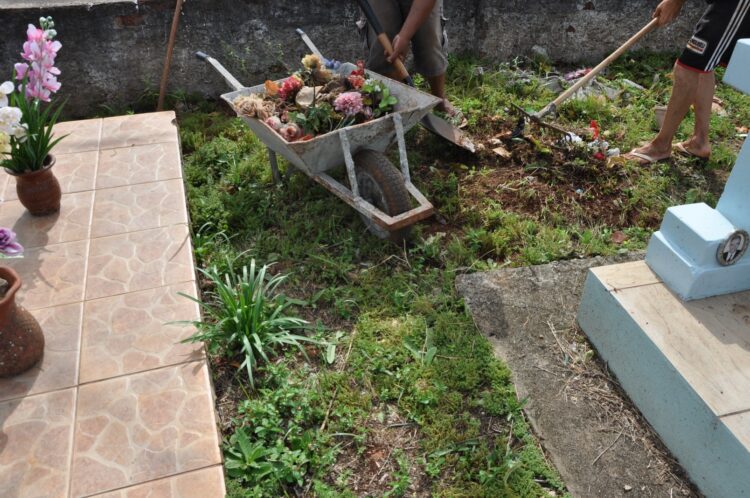 Presos realizam limpeza e pintura no Cemitério do Florestal