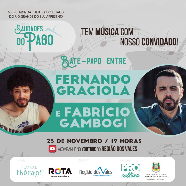 Saudades do Pago: Graciola apresenta o próximo episódio ao lado de Fabrício Gambogi