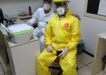 Equipe da Saúde realiza ação em Lar de Idosos em surto