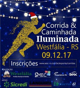 Fôlder de divulgação da 1ª Corrida e Caminhada Iluminada_Divulgação
