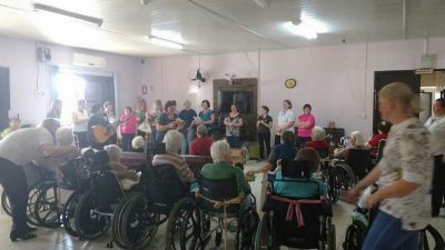  Ação envolveu voluntários com programação especial em lar de idosos no dia 26 de julho (Foto; Divulgação)