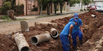 Prefeitura investe em redes de escoamento e abastecimento de água