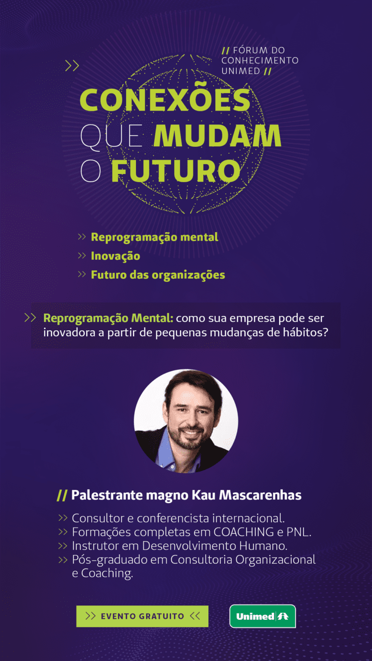 Fórum do Conhecimento Unimed traz conferencista internacional Kau Mascarenhas para Lajeado e Santa Cruz do Sul