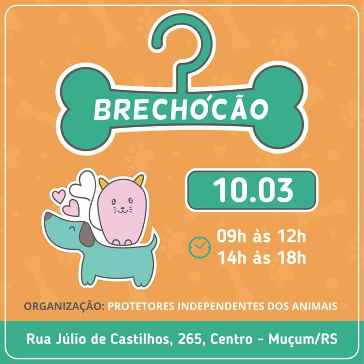 BrechóCão acontece no dia 10 de março