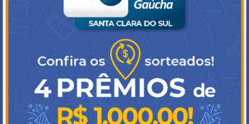 Município sorteia R$ 4 mil pelo Nota Fiscal Gaúcha