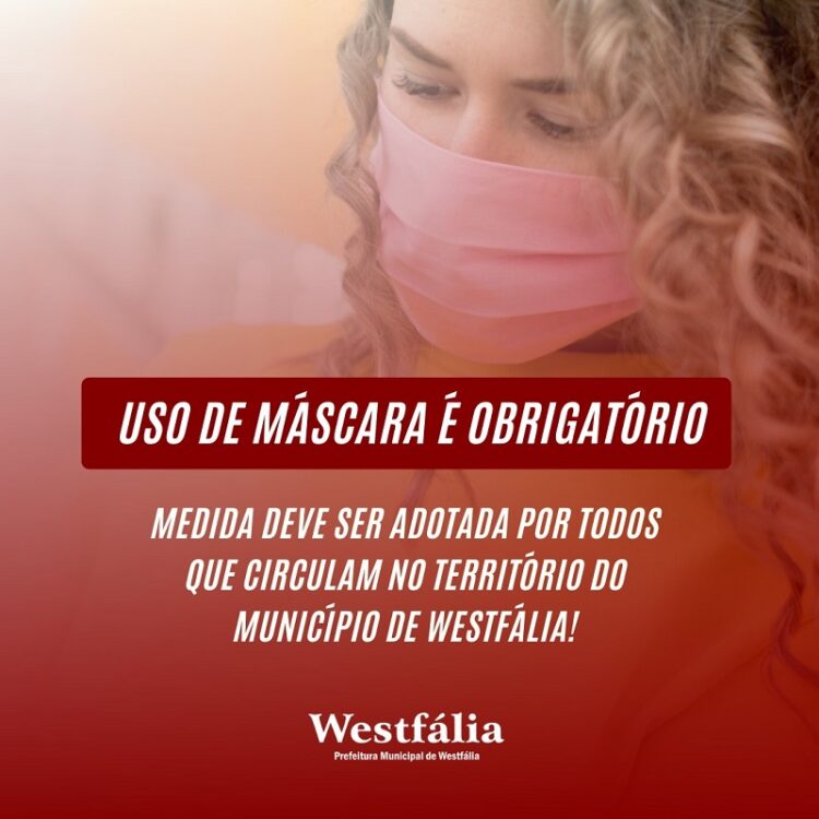 Município determina o uso de máscaras à população