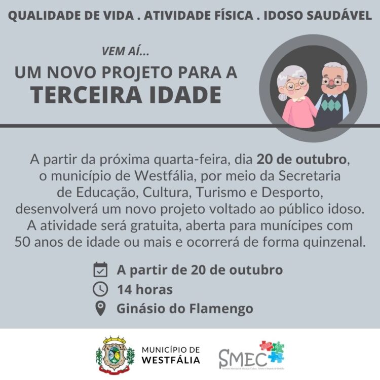 Município desenvolve novo projeto para a terceira idade