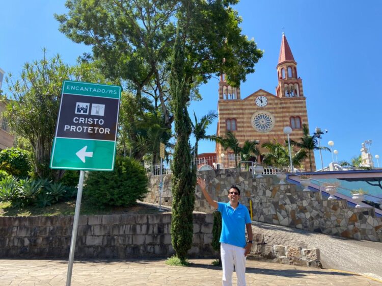 Padre Mauro, da Paróquia de Encantado, fará caminhada de 100km até o Cristo Protetor