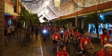 3º Passeio Ciclístico de Natal reúne famílias e amigos pelas ruas de Estrela