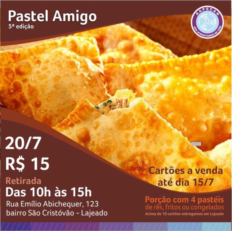 Vem aí a 5ª edição do Pastel Amigo da Aapecan