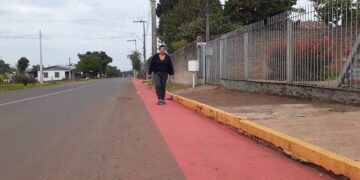 Rua Arlindo da Silva recebe pista de caminhada