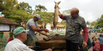 Feira comercializa 300 quilos de peixes