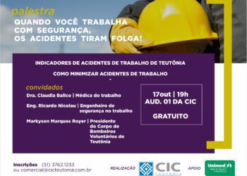CIC Teutônia promove palestra gratuita sobre segurança no trabalho