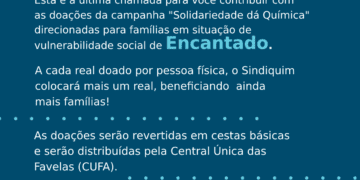 Campanha “Solidariedade dá Química” dobra valor para arrecadação de cestas básicas em Encantado