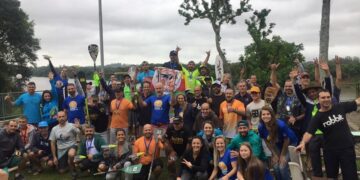 Pranchas e canoas invadiram o Rio Taquari