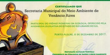 SEMMA recebe certificado por trabalho ambiental realizado no município