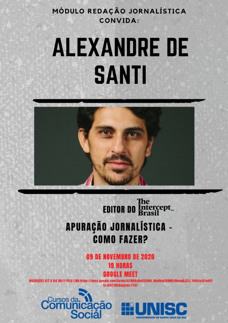 Curso de Jornalismo da Unisc conta com a presença de Alexandre de Santi