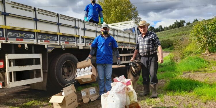 Ação recolhe 498 embalagens de agrotóxicos em Imigrante