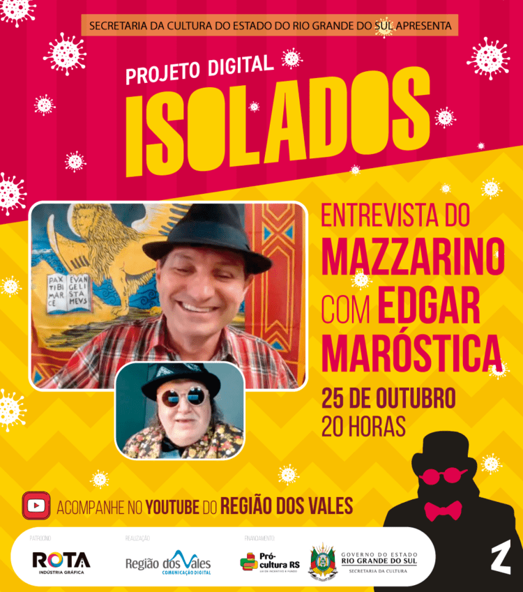 Segundo episódio do projeto cultural Isolados vai ao ar no dia 25 de outubro