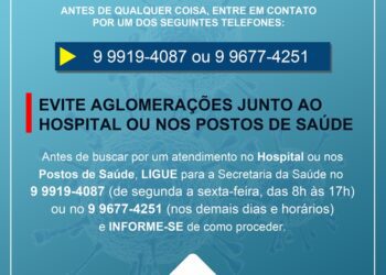 Prefeitura divulga números para população entrar em contato em casos suspeitos de coronavírus