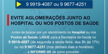 Prefeitura divulga números para população entrar em contato em casos suspeitos de coronavírus