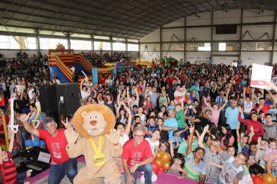 Público lotou parque no tradicional Dia da Criança Dália (Foto: Carina Marques)